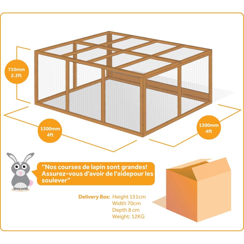 4ft Chartwell Rabbit & Guinea Pig Hutches (Run)