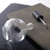 OHEETU 2Pcs 75ML/2.5oz Empty Spherical Clear Glass Nail Polish Bottles