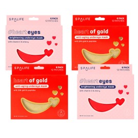 SpaLife Heart-Shaped Hydrogel Undereye Mask– Anti-Aging & Hydrating Hydrogel Undereye Patches for Puffy Eyes, Wrinkles & Dark Circles – Bundle of 24 Total Patches