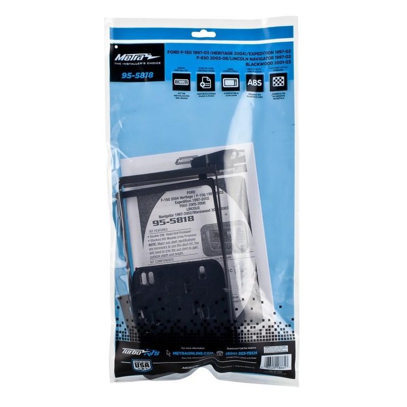 Metra 95-5818 Double-DIN Dash Kit Fit Select 1997-2004 Ford/Lincoln Trucks/SUVs