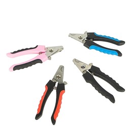 PETWERK® Claw Scissors for Dogs and Cats, Claw Care, Stainless Steel Claw Scissors, Claw Clippers (Black/Blue)