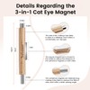 JODSONE 3-in-1 Cat Eye Magnet for Nails, Cylindrical & Square