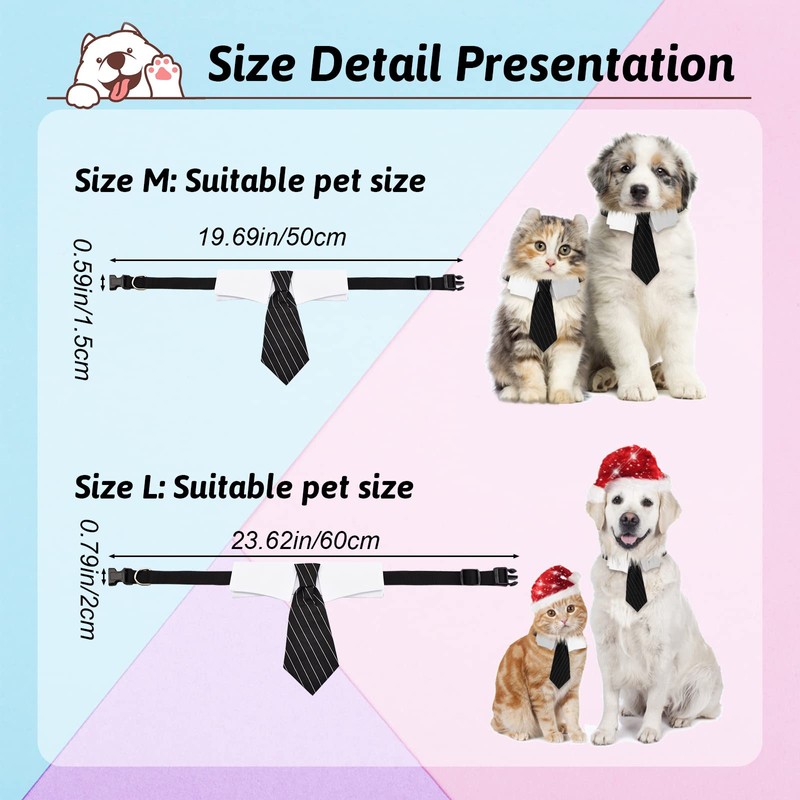 HACRAHO Dog Collar, 1 Pack Wedding Dog Tie Collar Adjustable