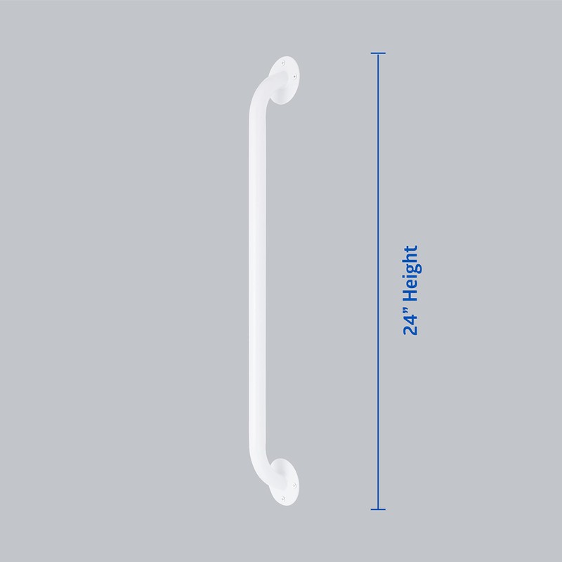 Medline White 24” Grab Bar for Shower & Bathtub, Independence