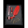 Undisclosed Kentaur SK Calligraphy Pen Set with Red Quill Pen