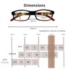 MIYUI JAPAN Handmade Natural Bamboo temples Rectangular Women Reading Glasses