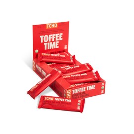 TCHO Toffee Time 53% Oat-Milk Chocolate Bars (18 pack) | 100% Plant-Based, Organic Cashew Oat-Milk Chocolate | Vegan, Soy-Free, Gluten-Free, Individually Wrapped Bars | Sweet & Salty in Every Bite (0.70oz each)