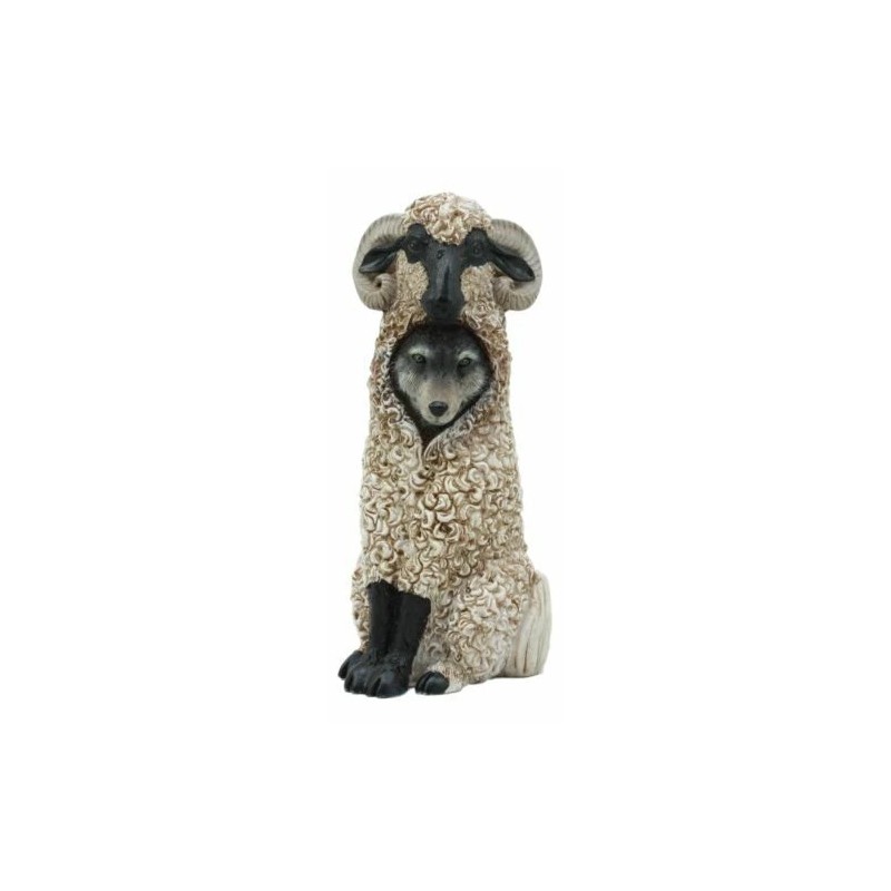 Ebros Dupers Collection Wolf in Sheep Clothing Statue 5.75" Tall