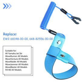 2PCS Kill Switch Lanyard for Boat Jet Ski Lanyard Wrist Strap Replace EW2-68348-00-00 Suit for Yamaha Marine Outboard Motor Ignition Emergency Kill Stop Cord Tether (Blue)