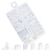 Nkwuire 6 Styles Silicone Earring Backs for Studs, 600 Pcs