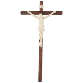 Alipis Religious Wooden Catholic Crucifix Cross Hanging On The Wall Christian Wall Cross With Jesus For Living Room Home Church Decoration