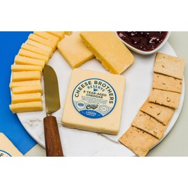 Cheese Bros "Hope You're Feeling Cheddar Soon" Gift Basket | Fresh from Wisconsin | Includes Signature Cheeses, Cheddars, Honey with Dipper, and Salami | Feel Better and Get Well Soon Gift