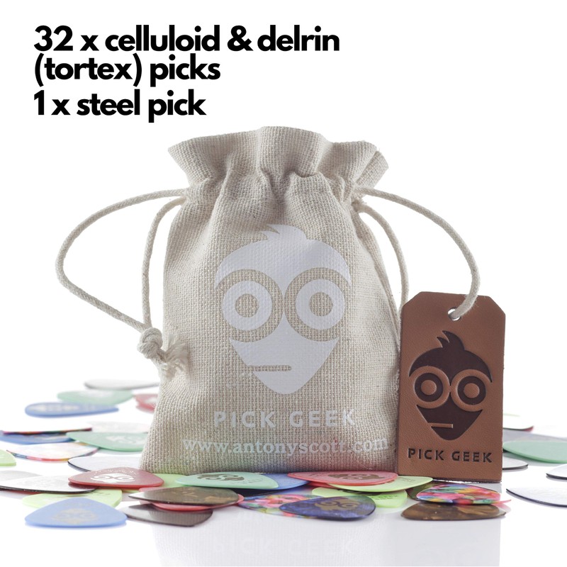 Pick Geek Guitar Pick Capo Bundle Set | 33 x