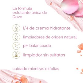 Dove Exfoliante corporal de sal y aceite de rosa del Himalaya exfolia y nutre profundamente para una piel suave y radiante, 15 onzas