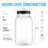 novelinks 32 OZ Clear Plastic Mason Jars with Lids -