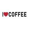 I Love Coffee Sticker Large 9" I Heart Chocolate Bean