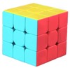 Speed Cube 3x3 Stickerless Magic Cube Puzzle Toy Colorful