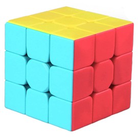 Speed Cube 3x3 Stickerless Magic Cube Puzzle Toy Colorful