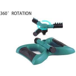 Elly Decor Automatic 360 Rotating Sprinkler, Adjustable Garden Water Lawn Irrigation System of 3 Arm Sprayer 32.8 feet Spray Distance