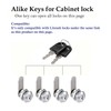 Litensh 6PCS Alike Keys Compatible with Litensh Aliked Cabinet Lock