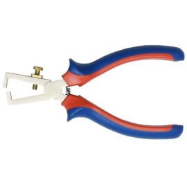 CON:P CPT178160 Wire Stripping Pliers with 2C-Handles, Silver/Blue/Red, 160 mm