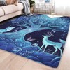 Magic Forest elk Wolf Butterfly Moonlight Fantasy Fairy Tale Scene