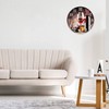 Abucaky Red Wine with Ripe Grapes Wall Clock Battery Operated