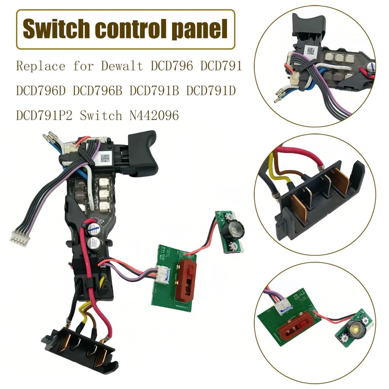 N442096 Kimgu Switch Control Panel N438606 Replace for Dewalt DCD796