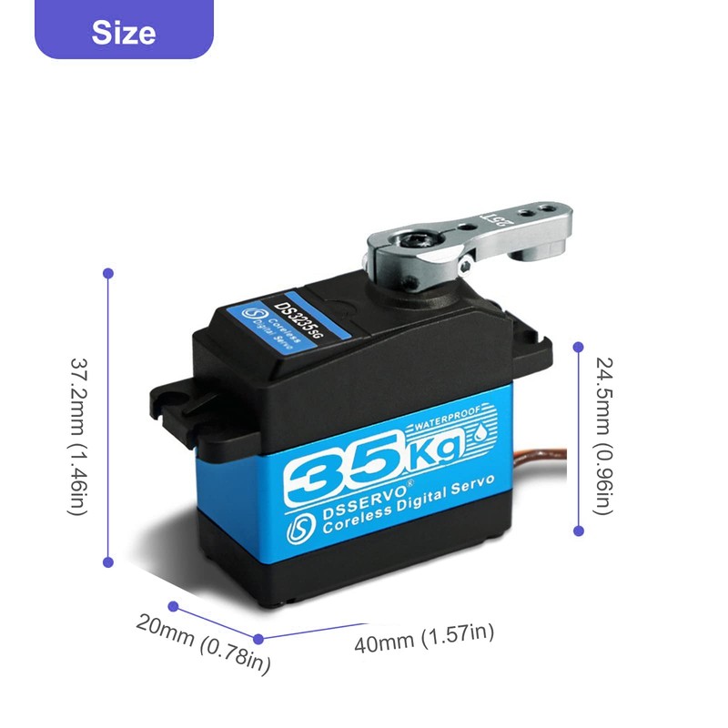 WANGCL 35 kg High Torque Coreless Digital Servo Motor Metal