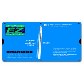 E-Z Grader 7200 Large Print E-Z Grader, Educational Grading Chart, Computes Percentage Scores Up to 70 Questions, 10" x 5", Royal Blue