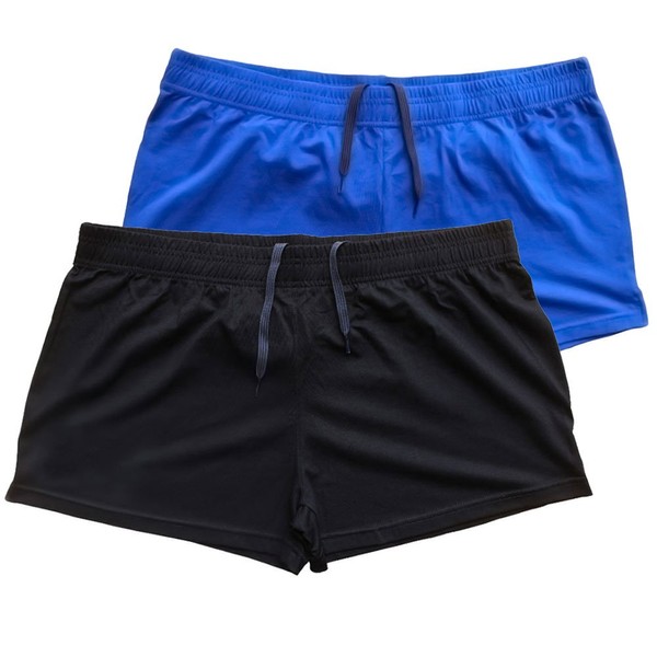 palglg Mens Bodybuilding Shorts 3 Inch Inseam Drawstring Closure Cotton