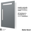 Better Bevel Frameless Rectangle Mirror | 30" x 36" Bathroom