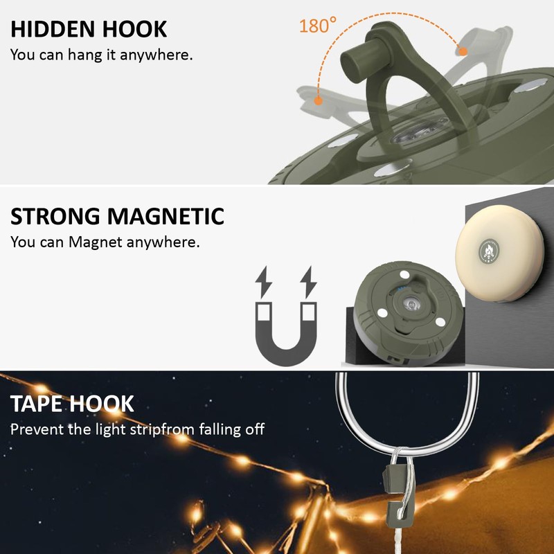 MDCMLKS Camping Fairy Lights Rollable