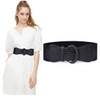 JASGOOD Wide Belt Women's Belt Rubber Belt Sash Belt Croco
