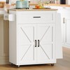 IRONCK Kitchen Island Table with Storage, Rolling Kitchen Cart with