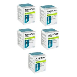 Pack 5 Accu Check Instant C/50 Tiras Reactivas De Glucosa