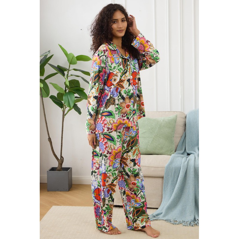 YiNi LuLu Womens Pajamas Set 2 Piece Long Sleeve Sleepwear