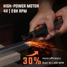 Katerk Cordless Rotary Tool, 4V 4000mAh Battery, 6-Speed, 28000RPM, Rotary Tool Kit with 70 Accessories Light duty Engraving Pen for Sanding, Polishing, Drilling, Etching, Grinding, Wood Carving