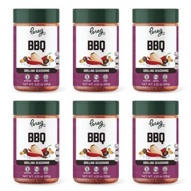Pereg BBQ Seasoning (4.25 Oz x 6 Pack) with Cumin, Coriander, Garlic & Paprika - Spice Rub for Grilling, Barbeque, Smoking - Perfect for Meat, Fish, Chicken, Beef - Non-GMO