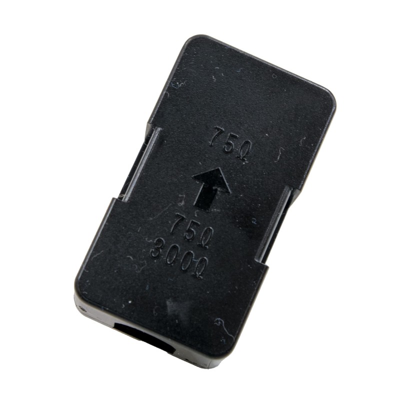 Antenna Plug One-Touch 75Ω/300Ω Dual Use, Black, Simple Packaging, 10