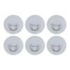 PATIKIL D-Ring Patch, 6 Pcs Stainless Steel D-Ring PVC Patch