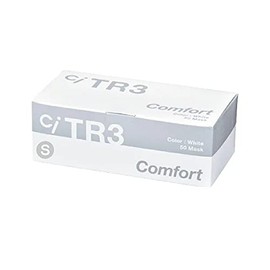 TR3 Comfort Mask (White) S Size Approx. 3.7 x 6.3 inches (94 x 160 mm), 1 Box (50 Pieces)