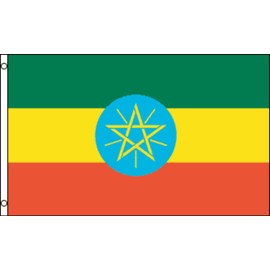 NYLON (NOT Polyester) Ethiopia Star, 3'x5' NYLON 210D-S Flag