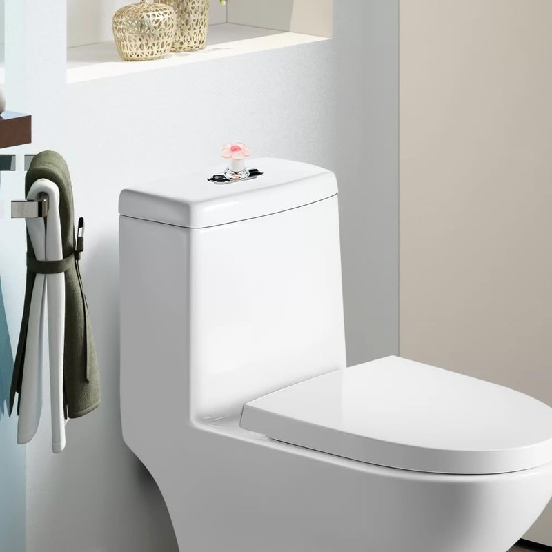 6 Pack Flower Shape Toilet Button Pusher, Toilet Tank Button,