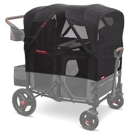 Mosquito Net for Baby Stroller Wagon, Baby Travel Gear, Wagon Stroller Summer Essentials, Newborn Essentials, Radio Flyer Mosquito Mesh with Bag
