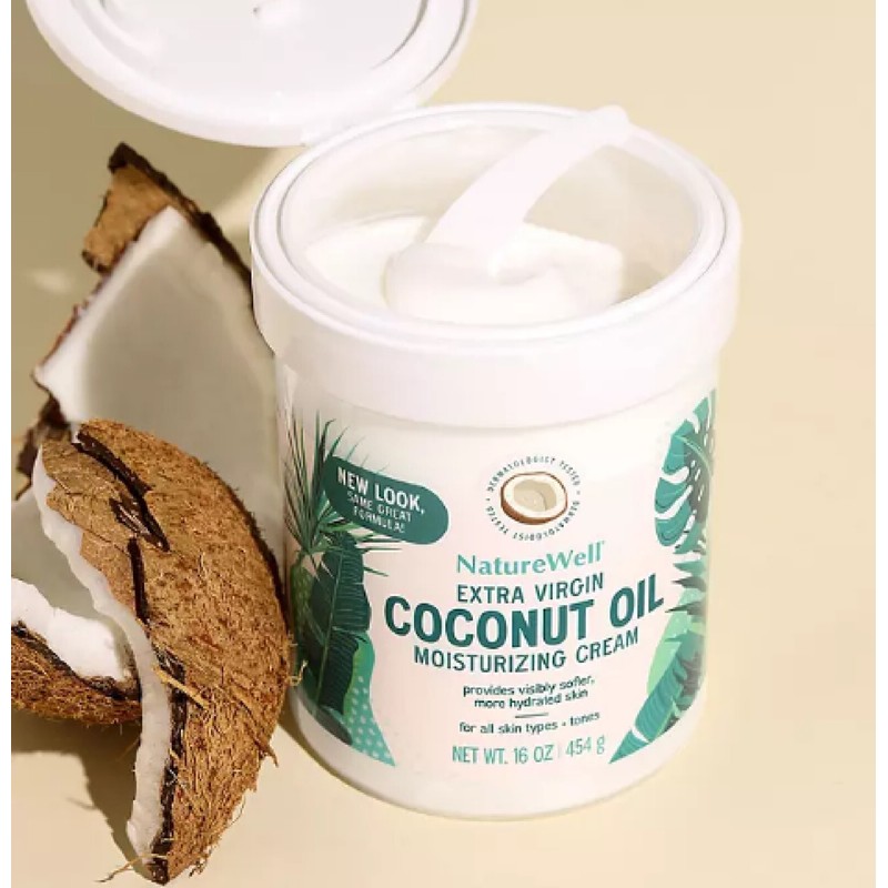 NatureWell Extra Virgin Coconut Oil Moisturizing Cream, 16 oz.