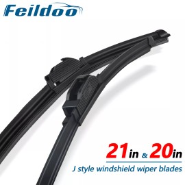 Feildoo 21"&20" Windshield Wiper Blades Fit For Nissan Car Front Window 2 Pack