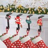 4pcs Christmas Stocking Holders, Santa Claus House Stocking Holders for