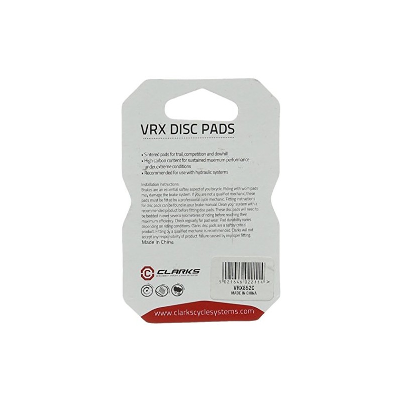Clarks Gesinterte Bremsbeläge W Carbon für Shimano,VRX852C