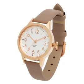 Fieldwork ST257Z-6 WP Jubia ST257Z-6 Women's Watch, Analog Leather Strap, Waterproof to 10 ATM, Pink and Gray, pink, (pink gray), Modern